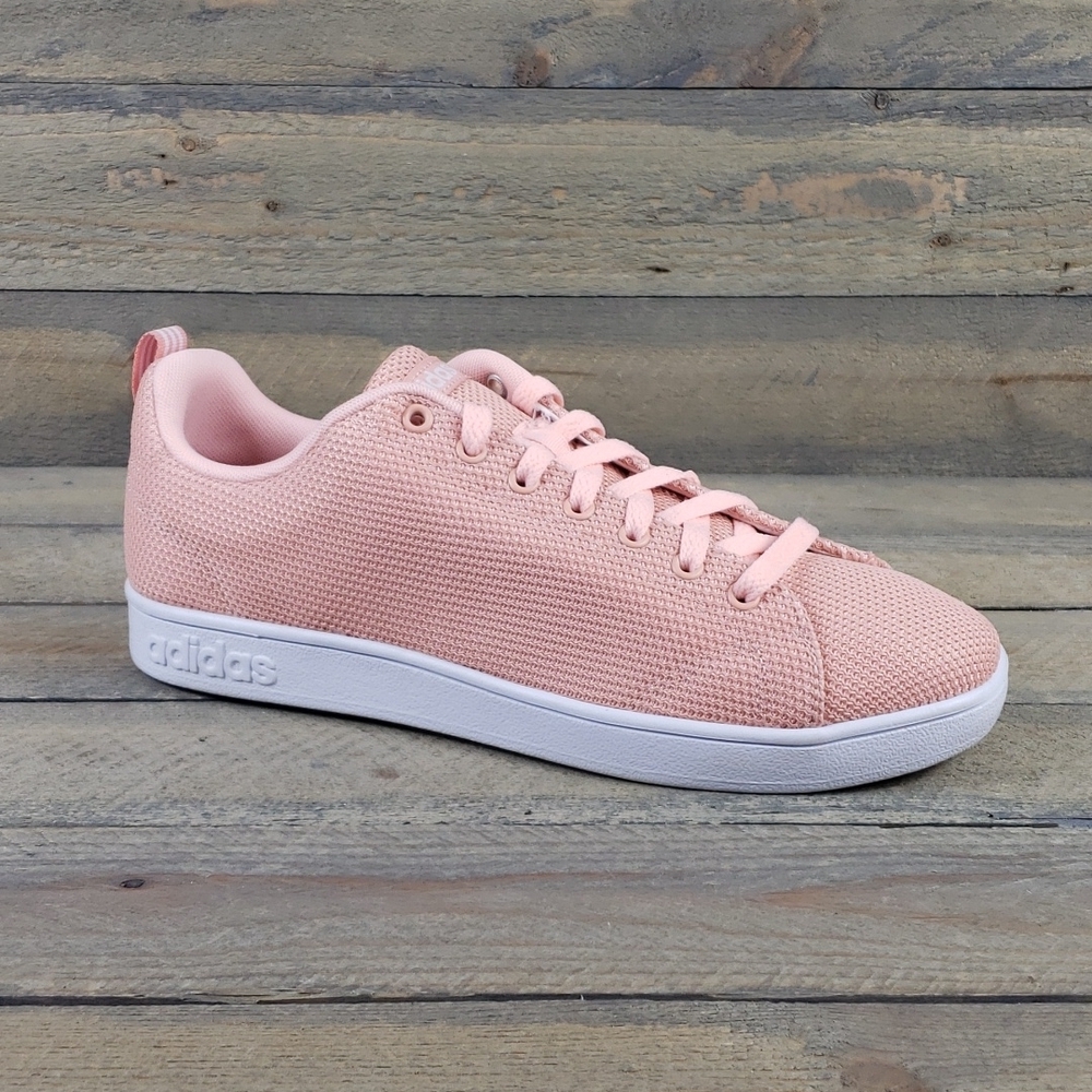 adidas Women's VS Advantage CL Tennis Shoes Sneakers Clean Pink Mesh White